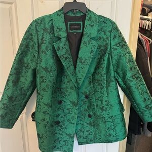 Eloquii Emerald Green Textured Blazer